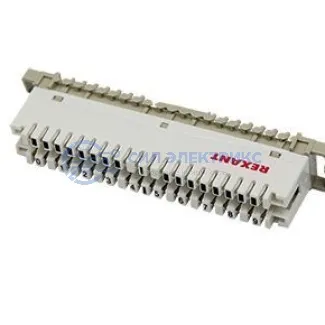 фото Плинт на 10 пар размыкаемый, маркировка 0-9 (монтаж на рейку) REXANT