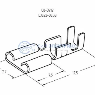 фото Клемма плоская гнездо 7.7 мм 0.75-1.5 мм² (РП-м 1.5-(6.3)) REXANT