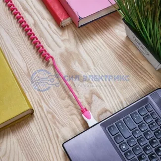 фото Шнур HDMI - HDMI 1,4, 2м, Gold, витой, розовый REXANT