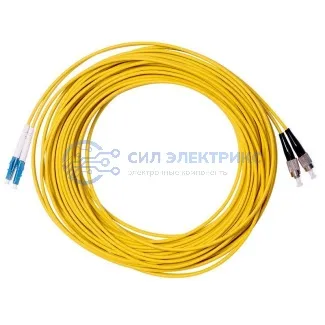 фото Патч-корд оптический переходной (SM), 9/125 (OS2), LC/UPC-FC/UPC, (Duplex), LSZH, 15м REXANT