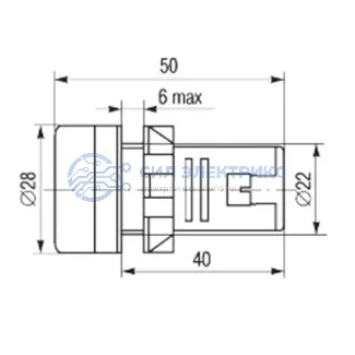 фото Матрица светодиодная AD22-230 В желтая