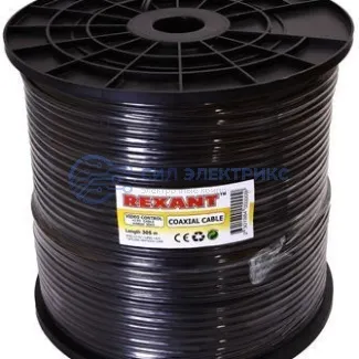 фото Кабель ККСВ-П+2х0,5 мм, 305 м, черный, REXANT