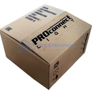 фото Кабель витая пара омедненный U/UTP Light, CAT 5e, PVC, 4PR, 24AWG, INDOOR, SOLID, серый, 305м, PROconnect