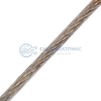 фото Трос стальной в ПВХ оплетке d=3,0 мм, прозрачный (бухта 200 м) REXANT