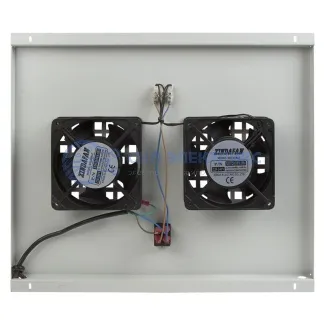 фото Модуль вентиляторный потолочный с 2-мя вентиляторами, без термостата, для шкафов REXANT серии Standart с глубиной 600мм REXANT