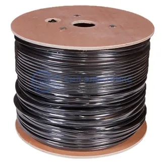 фото Кабель витая пара SF/UTP, CAT 5e, PE, 4PR, 24AWG, OUTDOOR, SOLID, черный, 305м, REXANT