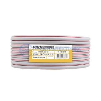 фото Кабель коаксиальный Кабель коаксиальный SAT 50M, 75 Ом, CCS/Al/Al, 75%, 50 м, INDOOR, белый, PROconnect