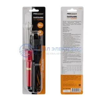 фото Паяльник долговечное жало, серия Classic, 30Вт, 230В, блистер PROconnect