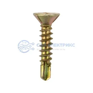 фото Саморез оконный KRANZ сверло, 3.9х19, желтый цинк, короб (500 шт./уп.)