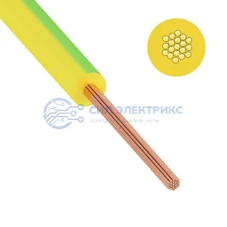 фото Провод ПуГВ (ПВ-3) 16 мм² 100 м ж/з ГОСТ 31947-2012,ТУ 16-705. 501-2010