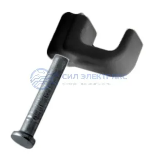 фото Крепеж кабеля плоский 4 х 2 мм, черный (упак. 50 шт) REXANT