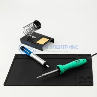 фото Набор К20 для пайки REXANT продвинутый (паяльник с подсветкой, подставка, экстрактор, коврик)
