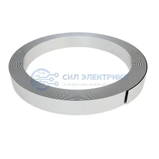 фото Лента полоса монтажная оцинкованная прямая, упаковочная REXANT 20х0,55 мм, рулон 25 м