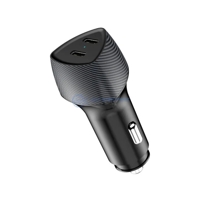 Автомобильное зарядное устройство с двумя портами (USB-C PD + USB-C PD) со световой индикацией, 40Вт, черное REXANT фото Автомобильное зарядное устройство с двумя портами (USB-C PD + USB-C PD) со световой индикацией, 40Вт, черное REXANT