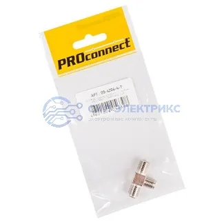 фото Переходник антенный, (3-гнезда F), тройник, (1шт.) (пакет) PROconnect
