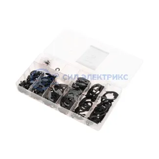 Набор быстросъемных стопорных колец 1,5-22мм (300 шт/уп) KRANZ фото Набор быстросъемных стопорных колец 1,5-22мм (300 шт/уп) KRANZ