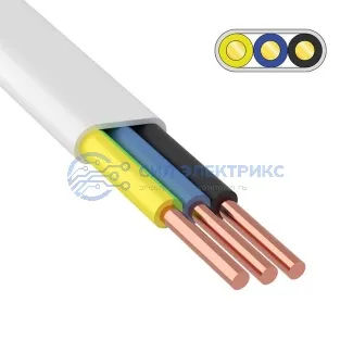 фото Провод ПБВВ/ПУСП 3x2,5 мм² 100 м ГОСТ 26445-85, ТУ 3551-021-38229892-2017