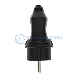 фото Розетка силовая Вилка прямая влагозащищенная 2P+PE 230V, 16 А, IP44 каучук PROconnect