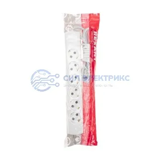 фото Удлинитель PREMIUM 6 гнезд, 3м, 3х1,5мм², с/з, белый REXANT