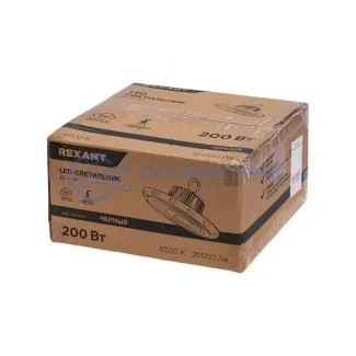 фото Светильник для высоких пролётов ДСП 01 200 Вт 6500 К IP65 20000 Лм черный REXANT