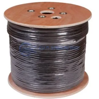 фото Кабель витая пара U/UTP, CAT 5е, PE, 10PR, 24AWG, OUTDOOR, SOLID, черный, 305м, РФ REXANT
