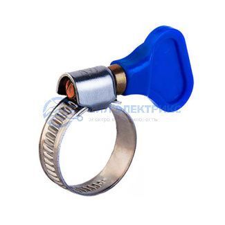 фото Хомут червячный 8-12/9-0,7мм, с ключом, нержавеющая сталь W2, (50 шт/уп) REXANT