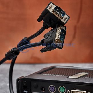 фото Шнур VGA - VGA с ферритами, 1,8м, черный PROconnect