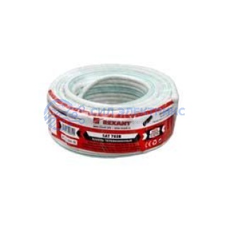 Кабель коаксиальный Кабель коаксиальный SAT 703B, 75 Ом, Cu/Al/Cu, 75%, 20 м, INDOOR, белый, REXANT фото Кабель коаксиальный Кабель коаксиальный SAT 703B, 75 Ом, Cu/Al/Cu, 75%, 20 м, INDOOR, белый, REXANT