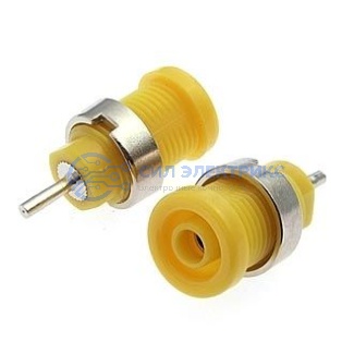 Штекер (гнездо, клемма) Z015 4mm YELLOW фото Штекер (гнездо, клемма) Z015 4mm YELLOW