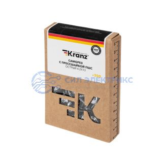 Саморез с прессшайбой ПШС острый 4.2х13, короб (200 шт/уп) KRANZ фото Саморез с прессшайбой ПШС острый 4.2х13, короб (200 шт/уп) KRANZ