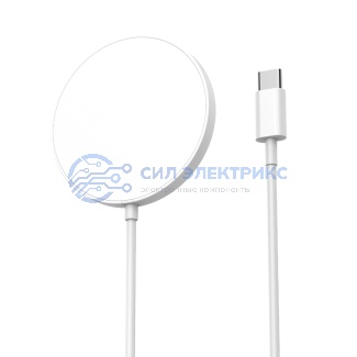 Беспроводное зарядное устройство Fast charge, Qi 15Вт, серебро REXANT фото Беспроводное зарядное устройство Fast charge, Qi 15Вт, серебро REXANT