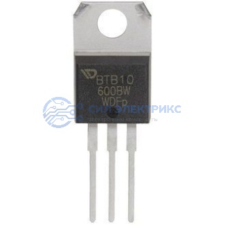 фото Симистор BTB10-600BW, 600 В, 10 А, корпус TO-220AB