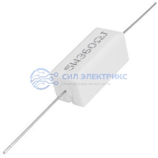 Резистор мощный постоянный RX27-1, 360 Ом, 5 Вт, допуск 5%, серия SQP5 фото Резистор мощный постоянный RX27-1, 360 Ом, 5 Вт, допуск 5%, серия SQP5