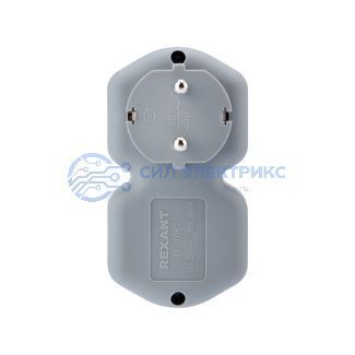 фото Двойник электрический 16 А с заземлением и защитными шторками, белый REXANT