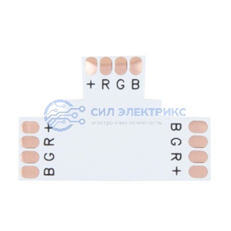 фото Плата соединительная (T) для RGB светодиодных лент шириной 10 мм LAMPER