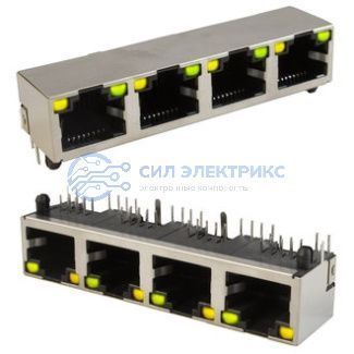 фото Сетевые розетки TJ9-8P8-04 LED
