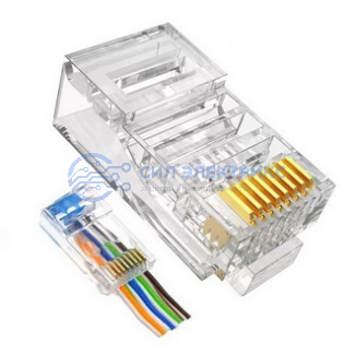 фото Разъем RJ45 (TP-8P8C) Cat6 сквозной