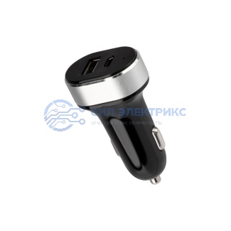 Автозарядка в прикуриватель REXANT АЗУ USB-A+USB-C, 3.1 A черная фото Автозарядка в прикуриватель REXANT АЗУ USB-A+USB-C, 3.1 A черная