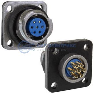 фото Разъем быстроразъемный FQ14-8pin ZK, кабельный, угловая вилка с байонетным соединением