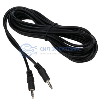 фото Шнур Стерео 3,5мм штекер - Стерео 3,5мм штекер, 1,2м, черный СМАРТКИП