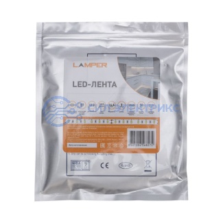 фото LED-лента 3 м 12 В 5050 2700 К IP65 60 LED/м для БП с клеммами LAMPER