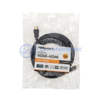 фото Кабель HDMI - HDMI 1,4, 10м, Gold, PROconnect