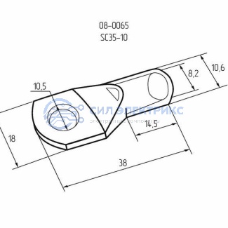 Наконечник кольцевой REXANT НК, ø10.5 мм, 35 мм², ТМЛ (DIN) 35-10 фото Наконечник кольцевой REXANT НК, ø10.5 мм, 35 мм², ТМЛ (DIN) 35-10