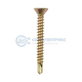 Саморез оконный KRANZ сверло, 3.9х25, желтый цинк, короб (500 шт./уп.) фото Саморез оконный KRANZ сверло, 3.9х25, желтый цинк, короб (500 шт./уп.)