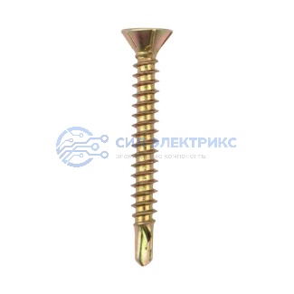 фото Саморез оконный KRANZ сверло, 3.9х25, желтый цинк, короб (500 шт./уп.)