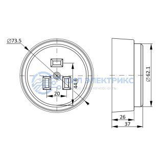 Розетка РШ для электрической плиты 40А 250В 2Р+РЕ Rexant фото Розетка РШ для электрической плиты 40А 250В 2Р+РЕ Rexant