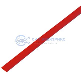 фото Трубка термоусаживаемая ТУТ нг 6,0/3,0мм, красная, упаковка 50 шт. по 1м REXANT