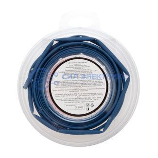 Трубка термоусаживаемая ТУТ нг 3,0/1,5мм, синяя, ролик 2,44м REXANT фото Трубка термоусаживаемая ТУТ нг 3,0/1,5мм, синяя, ролик 2,44м REXANT