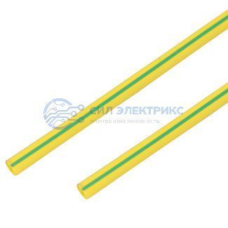 фото Трубка термоусаживаемая ТУТ 14,0/7,0мм, желто-зеленая, упаковка 50 шт. по 1м, PROconnect