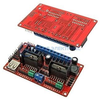 фото Электронный модуль L298N V3 / 4-DC motor driver